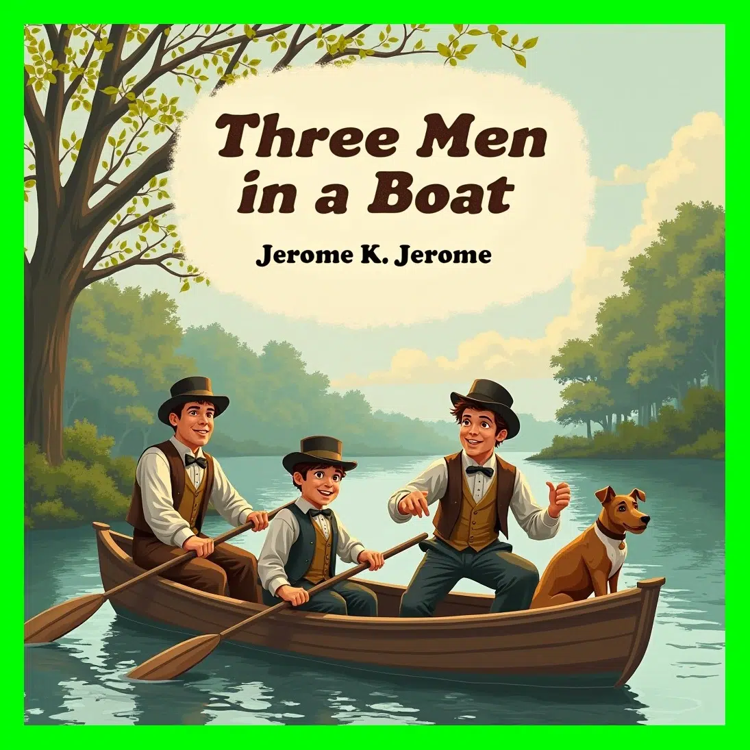 Three Men in a Boat audiobook cover – Classic comic travel story by Jerome K. Jerome – Dream Audiobooks