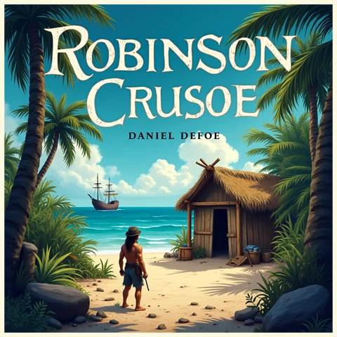 Robinson Crusoe audiobook cover – Adventure Classic by Daniel Defoe – Dream Audiobooks