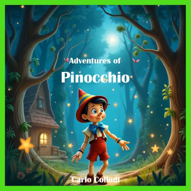The Adventures of Pinocchio audiobook cover – Children’s classic by Carlo Collodi – Dream Audiobooks