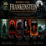 Books like Frankenstein cover featuring The Invisible Man, Dracula, The House of the Vampire, Dr. Jekyll and Mr. Hyde, The Mysterious Stranger, and Wuthering Heights