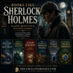Books like Sherlock Holmes cover featuring The Mystery of the Blue Train, Tales of Terror and Mystery, A Study in Scarlet, The Adventures of Sherlock Holmes, The Valley of Fear, and The Adventure of the Blue Carbuncle