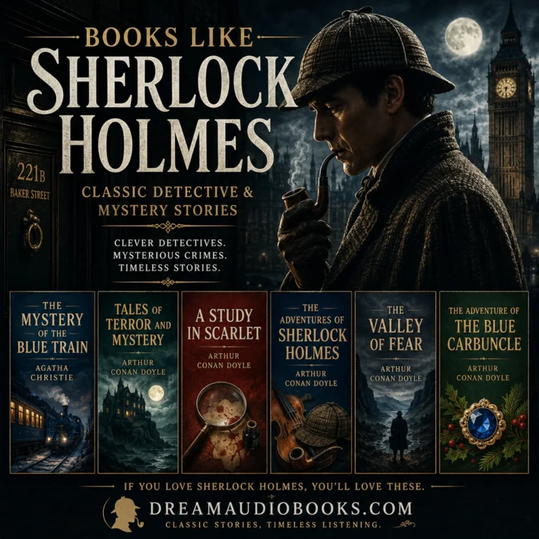 Books like Sherlock Holmes cover featuring The Mystery of the Blue Train, Tales of Terror and Mystery, A Study in Scarlet, The Adventures of Sherlock Holmes, The Valley of Fear, and The Adventure of the Blue Carbuncle
