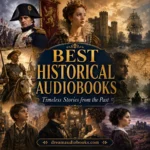 Best Historical Audiobooks cover featuring historical figures, castles, ships, royalty, and classic literature from different eras