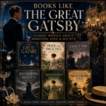 Books Like The Great Gatsby featuring Pride and Prejudice, Jane Eyre, Wuthering Heights, Middlemarch, and The Adventures of Huckleberry Finn