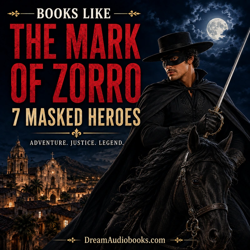 Books like The Mark of Zorro featuring a masked swordsman riding a black horse